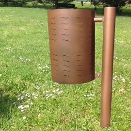 Paperera urbana imitació corten Vélez Màlaga